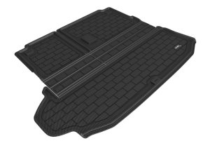 Toyota Highlander Cargo Liner - 3D MAXpider - Kagu Seat Back Protector, Carbon Fiber Embossed Pattern - Black - `20-`21
